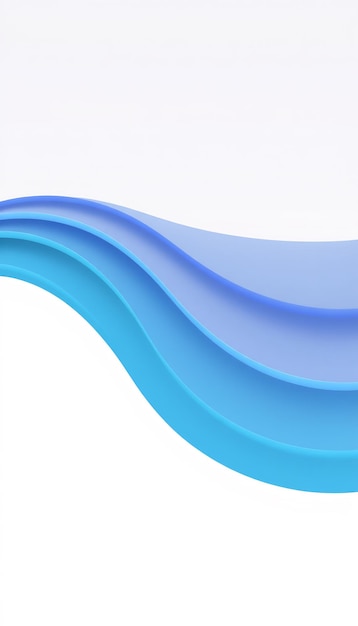 Abstract blue wavy background with copy space