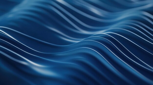 Abstract Blue Wavy Lines