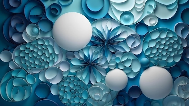 Abstract blue and white background pattern design web design wallpaper stock Generative AI