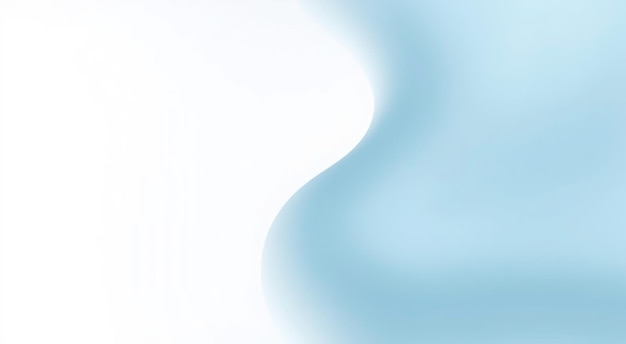 Photo abstract blue and white gradient background with smooth curve