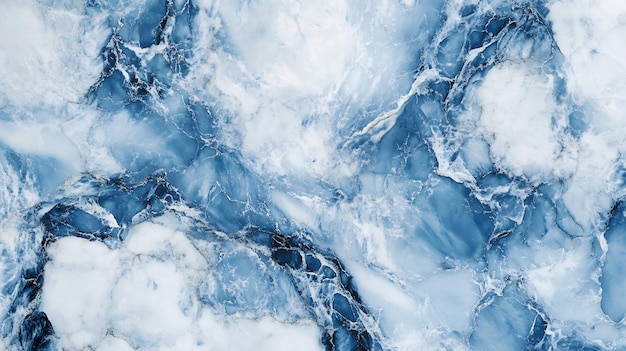 Photo abstract blue and white marble texture background