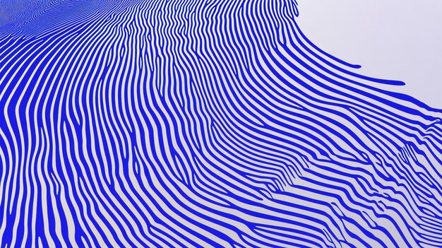 Photo abstract blue and white striped pattern