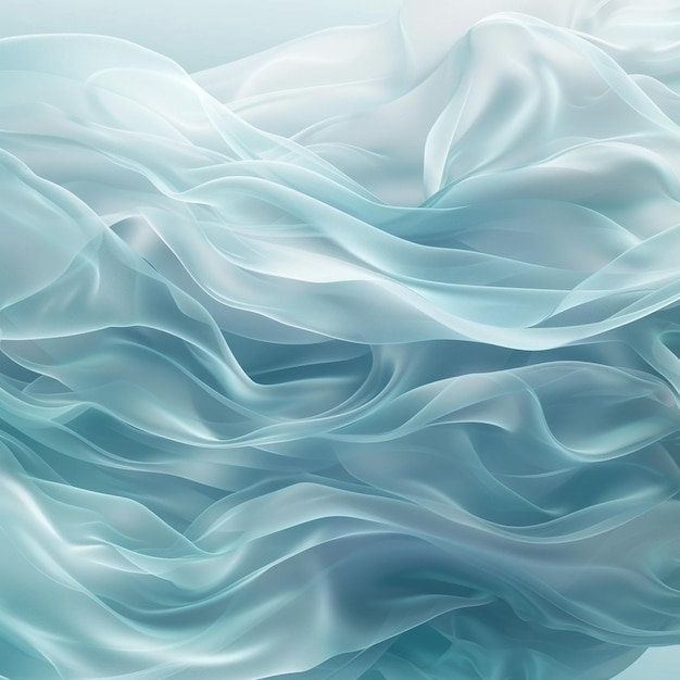 Abstract Blue and White Wavy Fabric Background