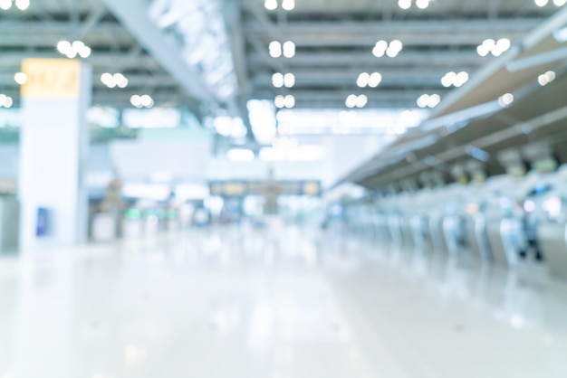 Abstract blur airport terminal for background