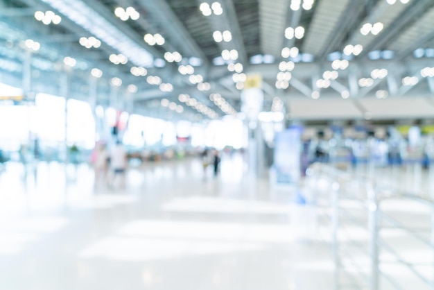 Abstract blur airport terminal for background