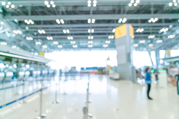 Abstract blur airport terminal for background