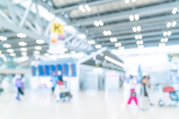 Abstract blur airport terminal for background