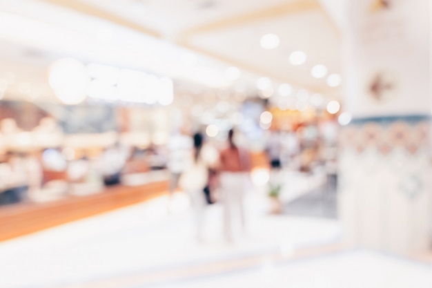 Abstract blur background crowd people in shopping mall