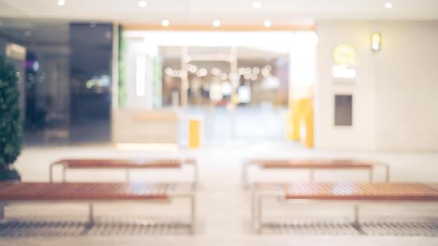 Abstract blur background of retail business shop store Defocused bokeh of Interior inside mall market building indoor department office