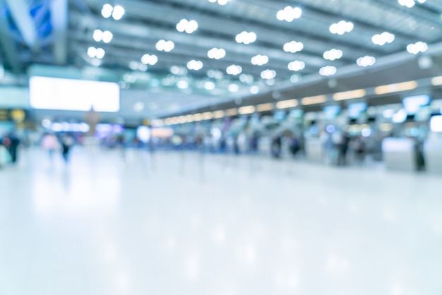 Abstract blur and defocused airport terminal interior