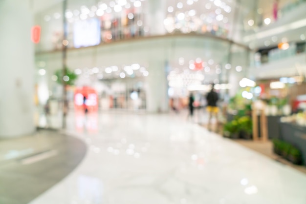 Abstract blur and defocused luxury shopping mall and retail store for background