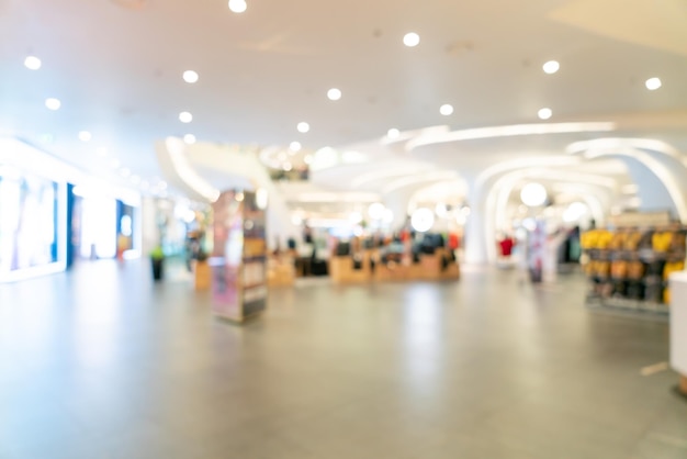 Abstract blur and defocused luxury shopping mall and retail store for background