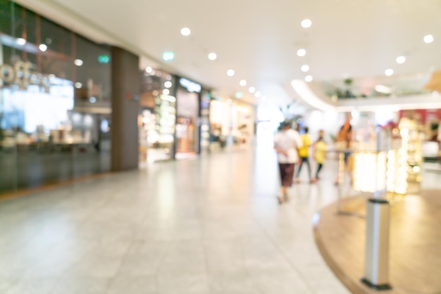 Abstract blur and defocused luxury shopping mall and retail store for background