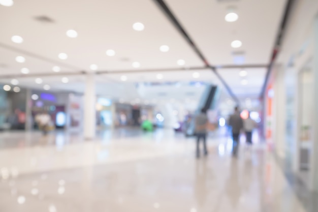 Abstract blur defocused shopping mall interior