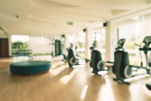 Abstract blur fitness gym for background