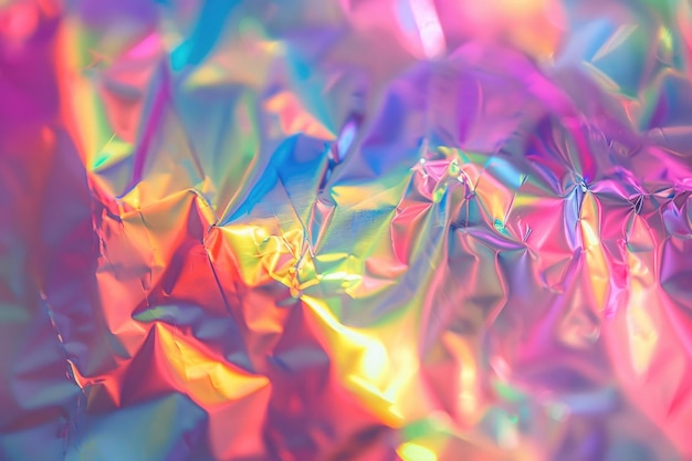 Abstract blur holographic rainbow foil iridescent background