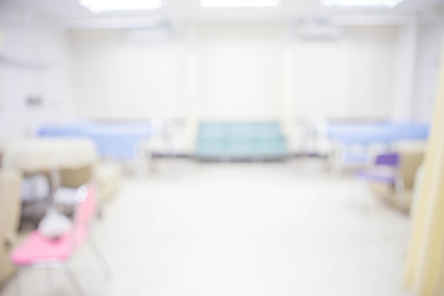 Abstract blur hospital and clinic interior for background