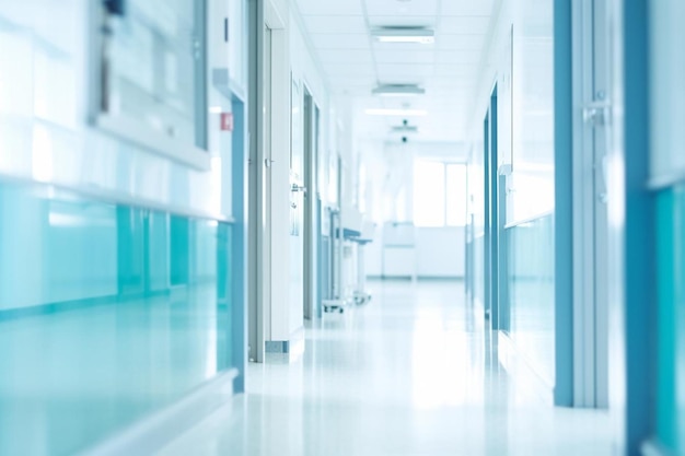 Abstract blur hospital corridor defocused medical background