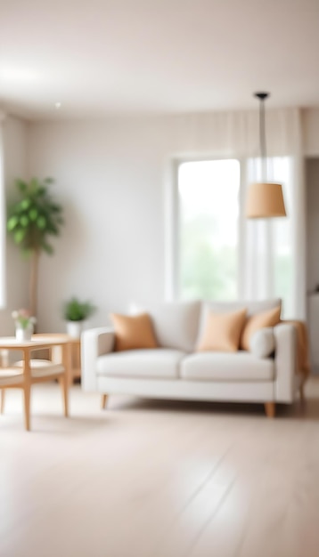 Abstract blur living room area interior for background