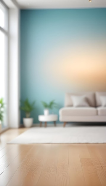 Abstract blur living room area interior for background