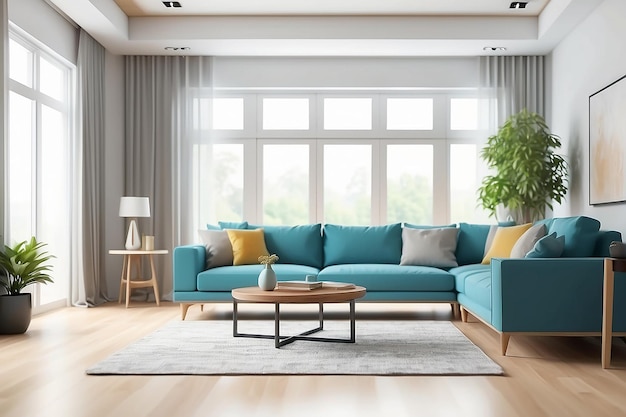 Abstract blur living room interior for background