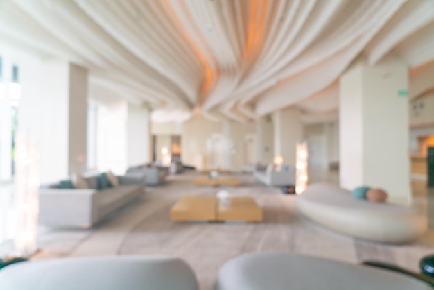 abstract blur luxury hotel lobby and reception for background