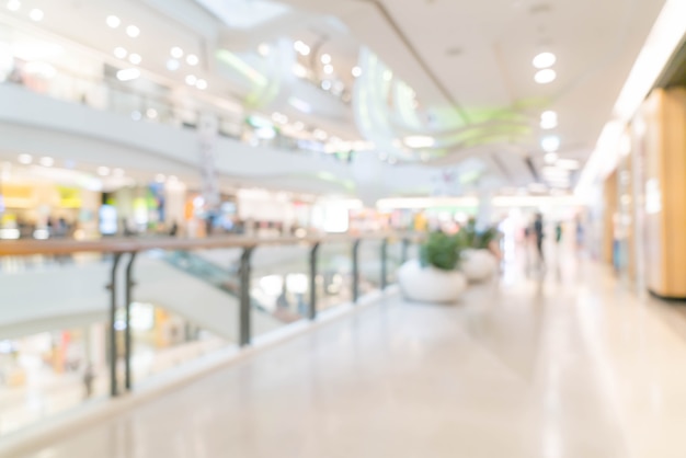 abstract blur in luxury shopping mall and retail store