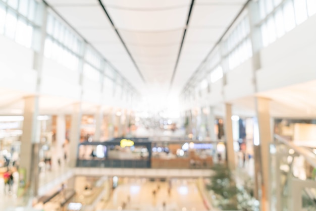 abstract blur in luxury shopping mall and retail store 