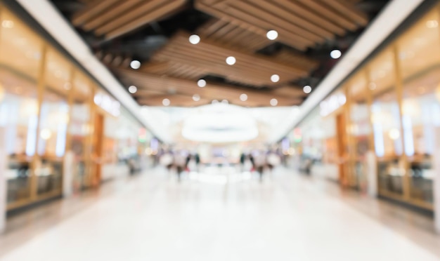 Abstract blur modern shopping mall interior background