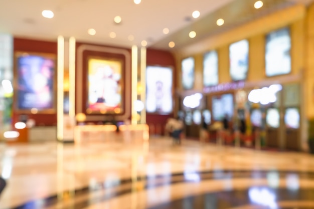 Abstract Blur of Movie theater Complex hallway