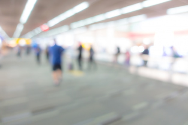 Abstract blur passenger in the airport .