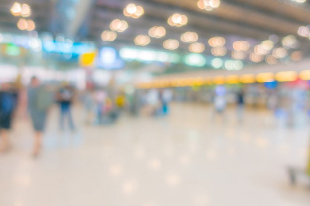 Abstract blur passenger in the airport 