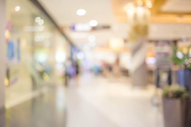 Abstract blur people in shopping mall background