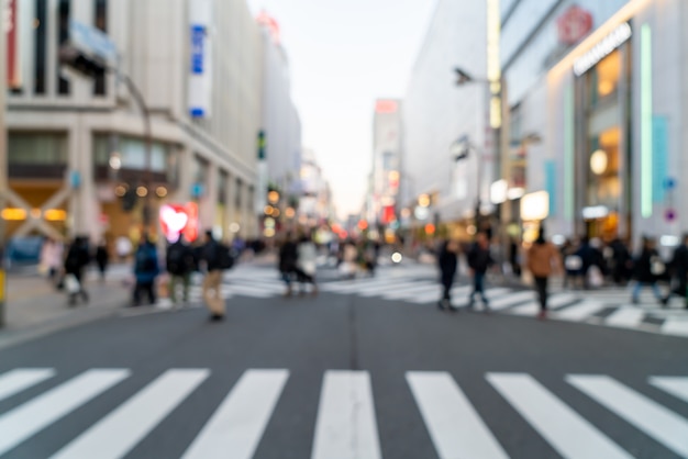 abstract blur shopping street at Shinjuku in Tokyo, Japan