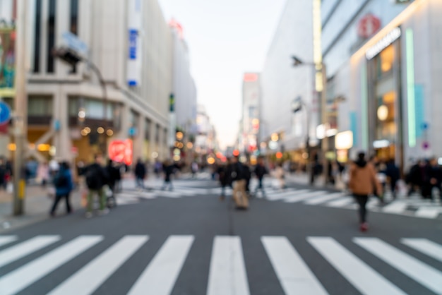 abstract blur shopping street at Shinjuku in Tokyo, Japan