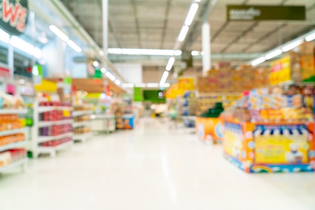 abstract blur in supermarket