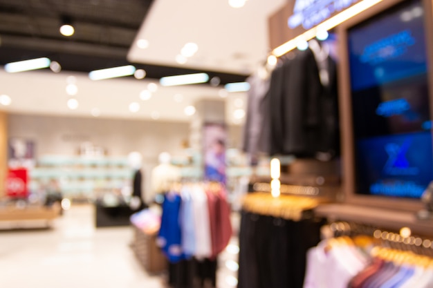 Abstract blur with bokeh and defocused shopping mall in department store