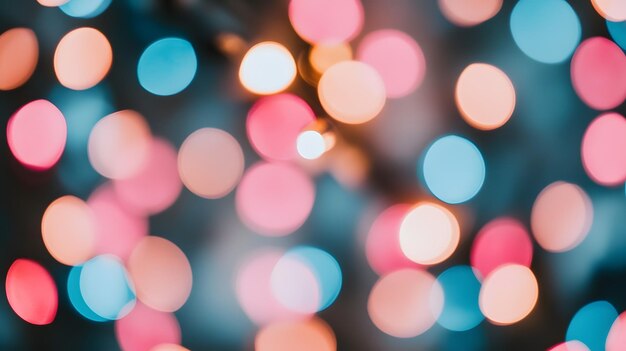 Abstract Blurred Background of Colorful Lights