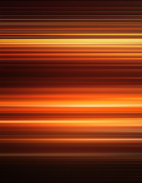 Abstract Blurred Background with Colorful Stripes of Light on Dark Orange and Black Flowing in Motion