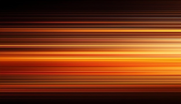 Abstract Blurred Background with Colorful Stripes of Light on Dark Orange and Black Flowing in Motion