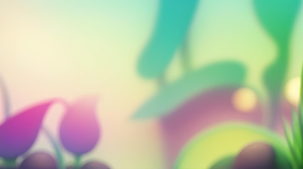 Abstract blurred background with plants