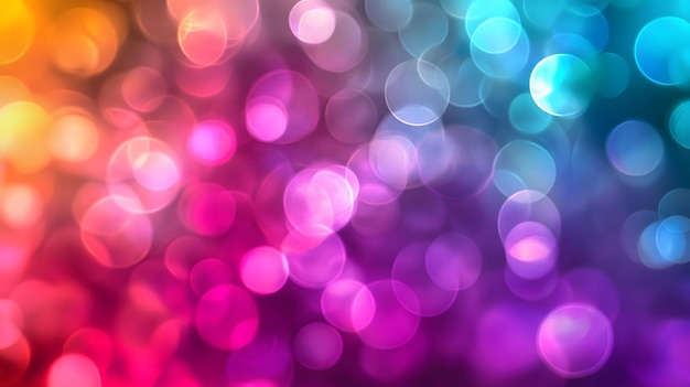 Abstract Blurred Colorful Bokeh Lights Background