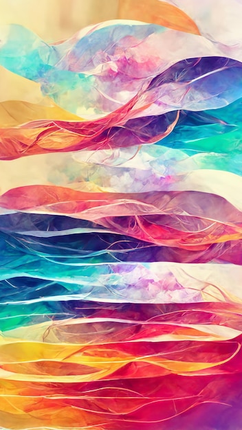 Abstract blurred gradient mesh background in bright rainbow