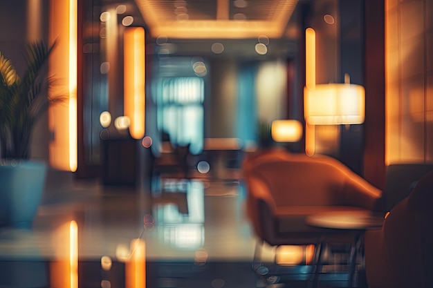 Abstract Blurred Interior of a Modern Hotel