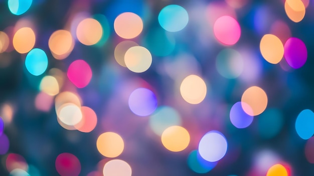 Abstract Blurred Lights Background Colorful Bokeh Festive Celebration Holiday