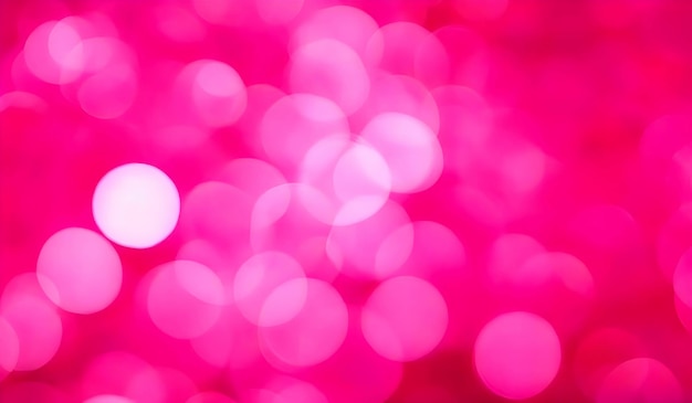 Abstract blurred red color for background Blur festival lights outdoor and pink bubble