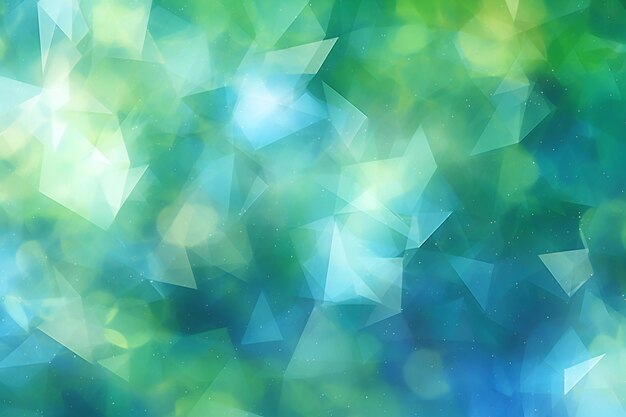 Abstract bokeh background with blue and green color tone