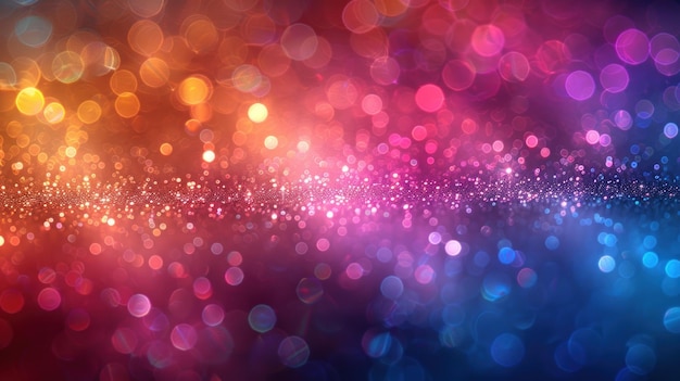 Abstract Bokeh Background with Colorful Lights