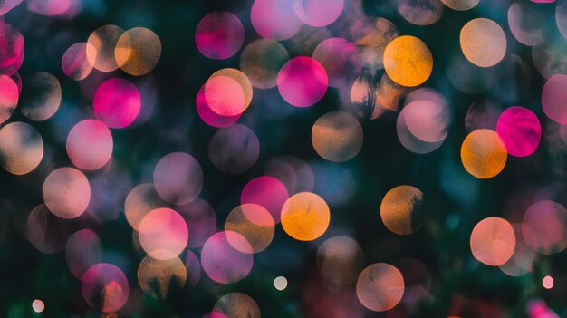 Abstract Bokeh Background with Pink and Orange Circles