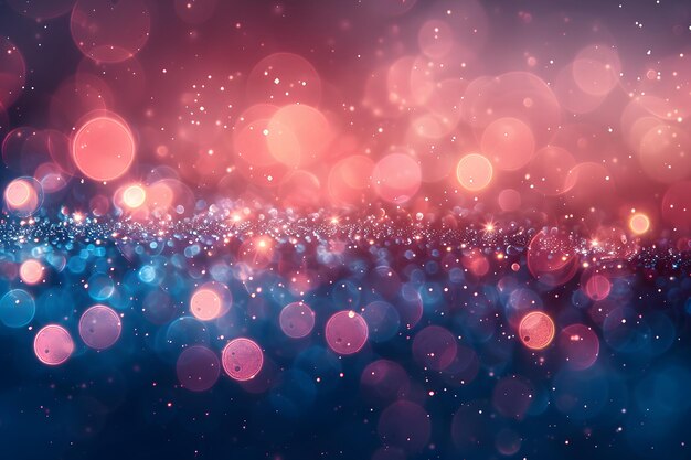 Abstract Bokeh Background with Red and Blue Lights for Holiday Celebration and Design Purposes